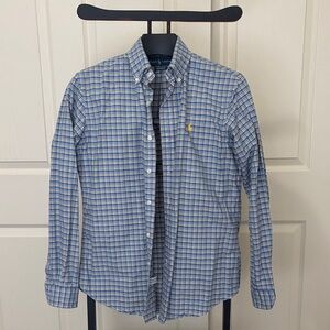 Polo Ralph Lauren Blue, Yellow, White Checkered Shirt